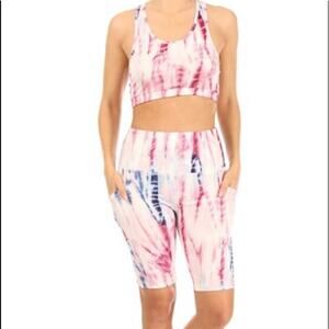 2 pc yoga biker set